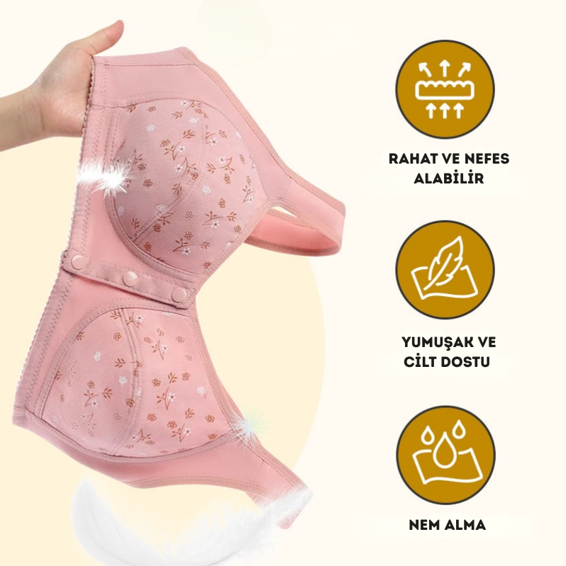 FumoLine™ Rahat ve Destekleyici Düğmeli Papatya Sütyen