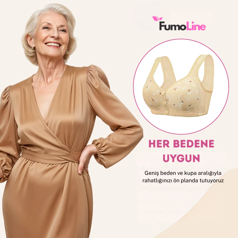 FumoLine™ Rahat ve Destekleyici Düğmeli Papatya Sütyen