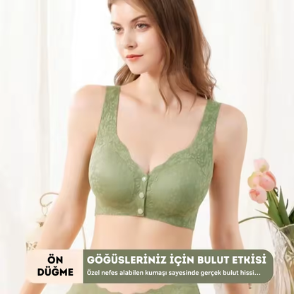 FumoLine™ Düğmeli Rahat Dantel Sütyen