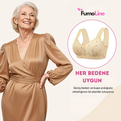 FumoLine™ Rahat ve Destekleyici Düğmeli Papatya Sütyen
