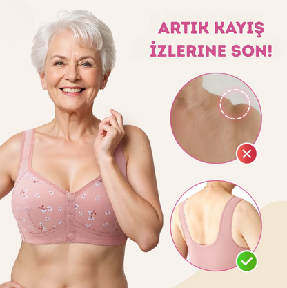 FumoLine™ Rahat ve Destekleyici Düğmeli Papatya Sütyen