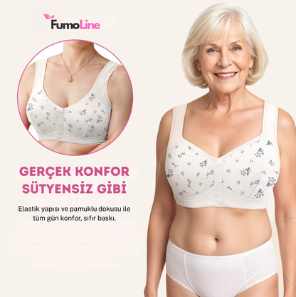 FumoLine™ Rahat ve Destekleyici Düğmeli Papatya Sütyen